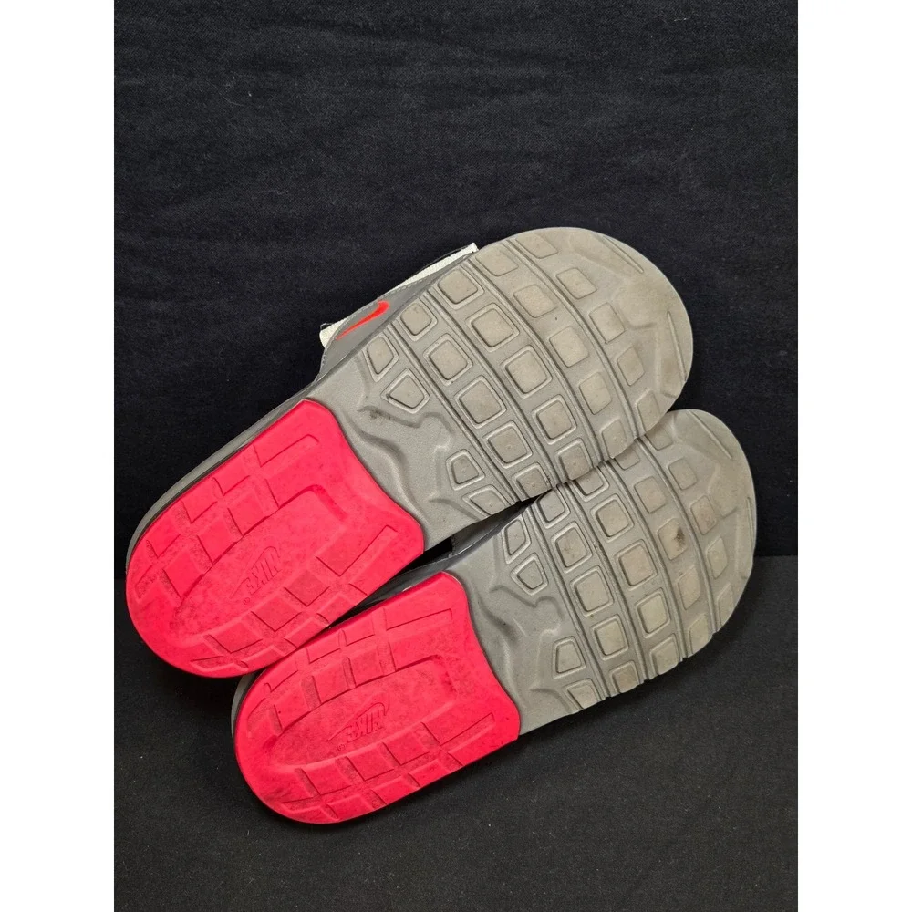 Nike Air Max Camden Slides Grey Black Crimson Kids Size 5Y CZ4665-002